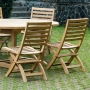 set 185 -- 47 x 47-71 inch round extension table x-thick wood (tb f-a014) with linda arm and side chairs